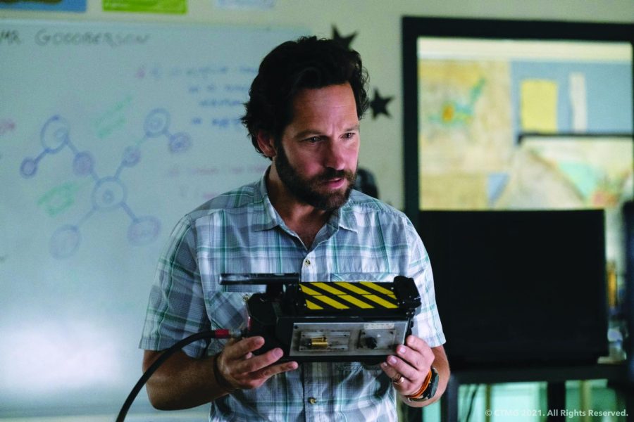 Ready to believe you…Uncovering the mystery of the small town Summerville, Oklahoma, summer school teacher Mr. Grooberson (played by Paul Rudd) investigates a retro proton pack. Rudd has recently been named PEOPLE’s 2021 “Sexiest Man Alive.”