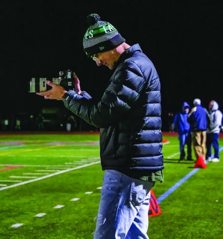 Snapping away…Capturing the moment, freelance photographer Isaiah Gouldey takes photos during a local high school football game. Gouldey, a 2020 Souderton graduate, expressed interest in photography while writing for The Arrowhead during his junior and senior years.