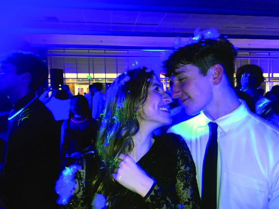 Having+a+ball...Enjoying+the+January+21+Winter+Ball%2C+junior+Hope+Derr+dances+with+her+date%2C+Grayson+Largent.+It+was+the+first+time+since+2020+that+the+high+school+held+the+dance.