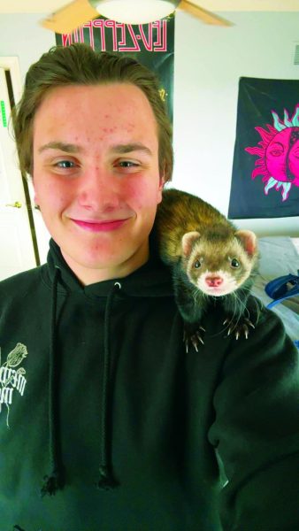 “I have a ferret, his name is Soup. I like to name my pets after the attributes they have. When I got him, he smelled like soup, so he’s Soup.” - Senior Trevor Coates